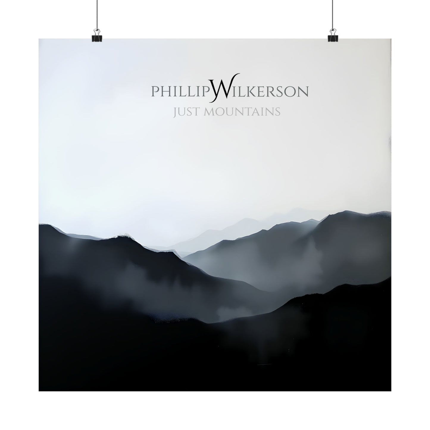 Minimalist Mountain Wall Art - Just Mountains by Phillip Wilkerson